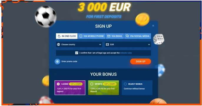 MostBet Casino Registration banner